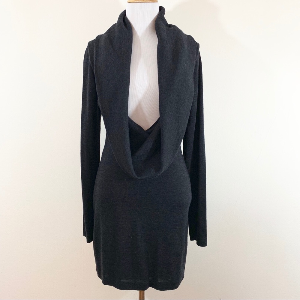 Halston Heritage Plunge Sweater Dress